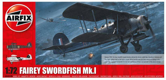 SCALE ASSEMBLY KIT COMPATIBLE WITH FAIREY SWORDFISH MK 1 CHANNEL DASH 80th KIT 1:72 AIRFIX A04053B