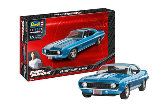 KIT DA MONTARE IN SCALA COMPATIBILE CON FAST & FURIOUS - 1969 CHEVY YENKO CAMARO KIT 1:25 REVELL RV07694