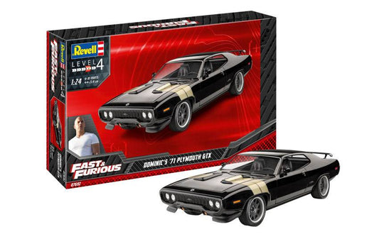 KIT DA MONTARE IN SCALA COMPATIBILE CON FAST & FURIOUS - DOMINIC'S 1971 PLYMOUTH GTX   KIT 1:24 REVELL RV07692