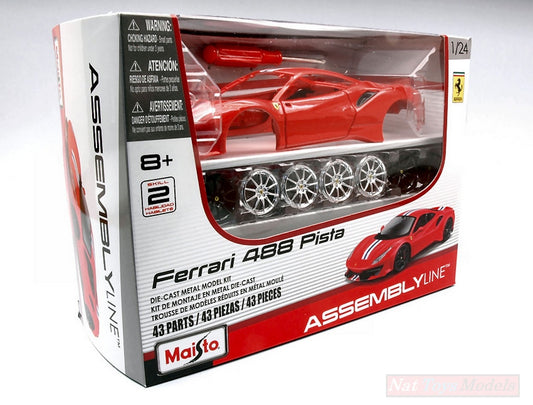 KIT DA MONTARE IN SCALA COMPATIBILE CON FERRARI 488 PISTA KIT 1:24 MAISTO MI39135