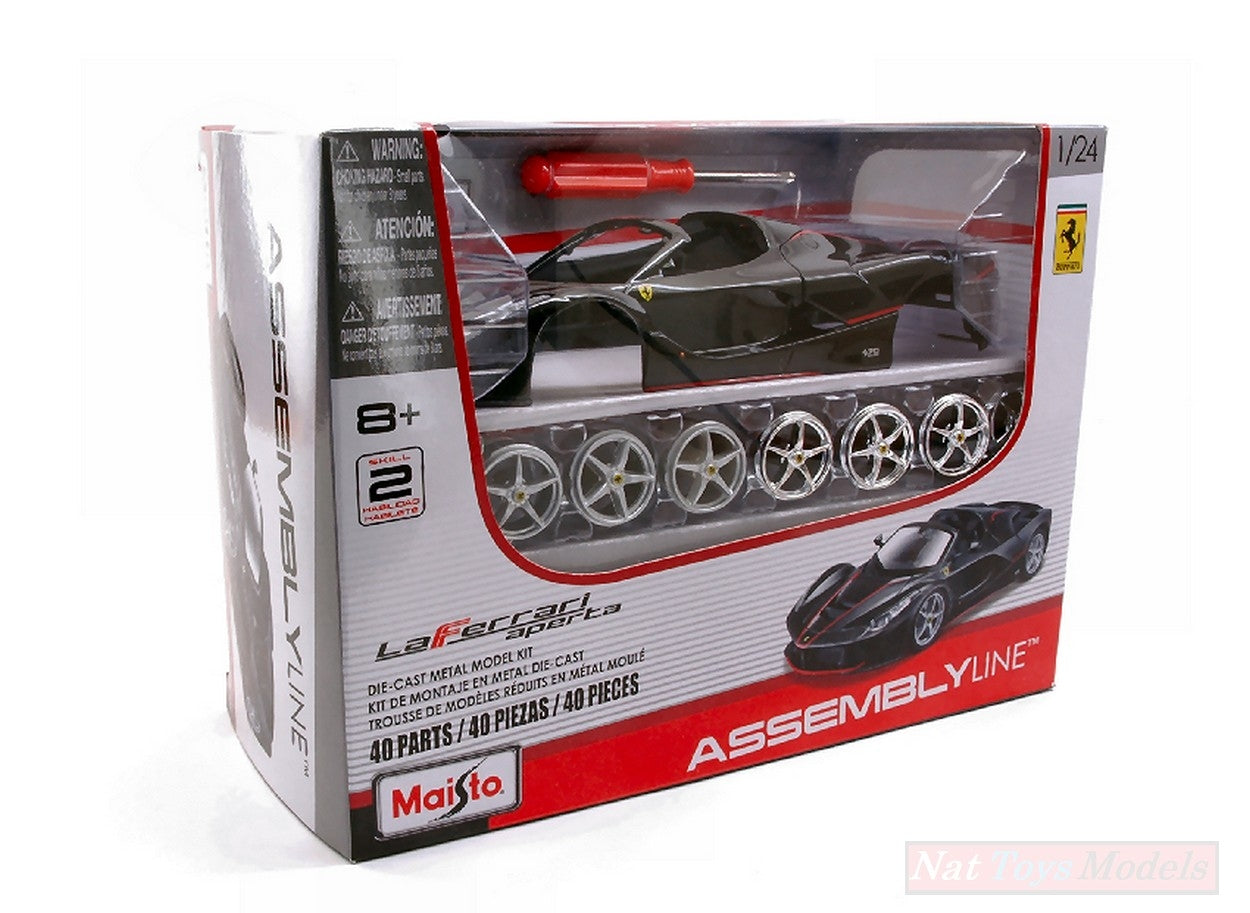 KIT DA MONTARE IN SCALA COMPATIBILE CON FERRARI LA FERRARI APERTA BLACK KIT 1:24 MAISTO MI39133