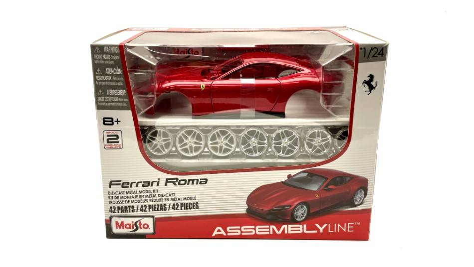 KIT DA MONTARE IN SCALA COMPATIBILE CON FERRARI ROMA RED KIT 1:24 MAISTO MI39139