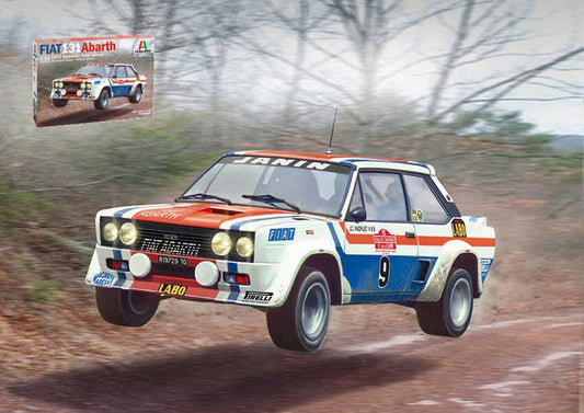KIT DA MONTARE IN SCALA COMPATIBILE CON FIAT 131 ABARTH 1977 WINNER SAN REMO RALLY KIT 1:24 ITALERI IT3621
