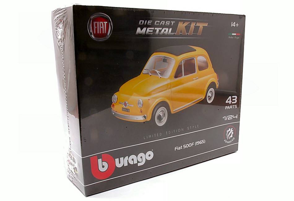 KIT DA MONTARE IN SCALA COMPATIBILE CON FIAT 500F 1965 KIT 1:24 BURAGO BU25127