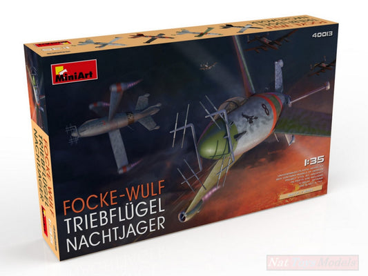 KIT DE MONTAGE À L'ÉCHELLE COMPATIBLE AVEC LE KIT FOCKE WULF TRIEBFLUGEL NACHTJAGER 1:35 MINIART MIN40013