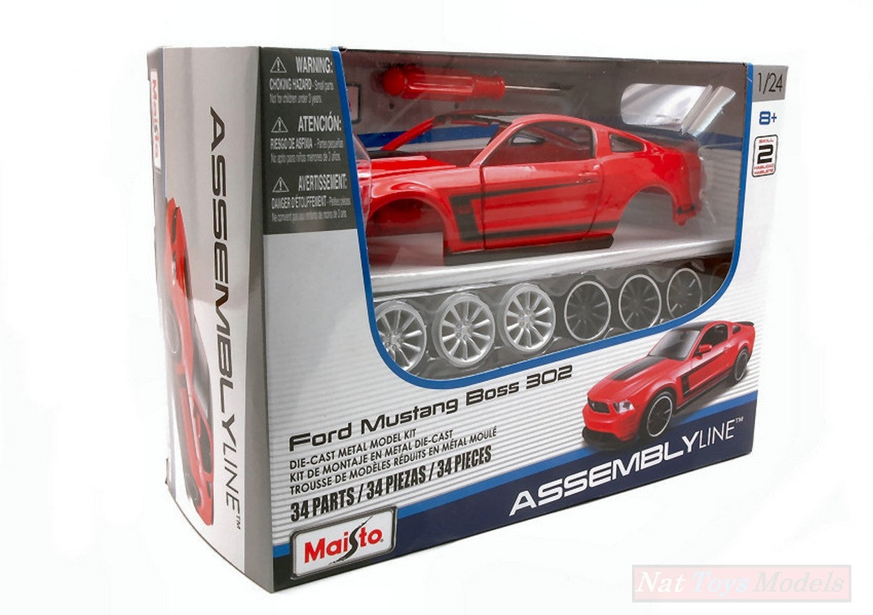 KIT DE MONTAGE À L'ÉCHELLE COMPATIBLE AVEC FORD MUSTANG BOSS 302 2012 KIT 1:24 MAISTO MI39269