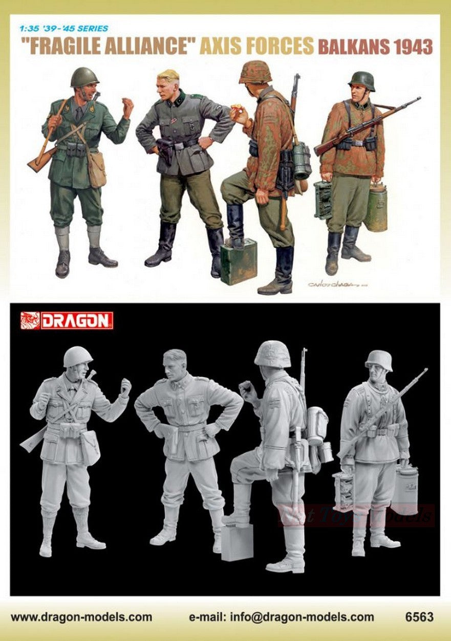 KIT DE MONTAGE À L'ÉCHELLE COMPATIBLE AVEC L'ALLIANCE FRAGILE DES BALKANS 1943 KIT 1:35 DRAGON D6563