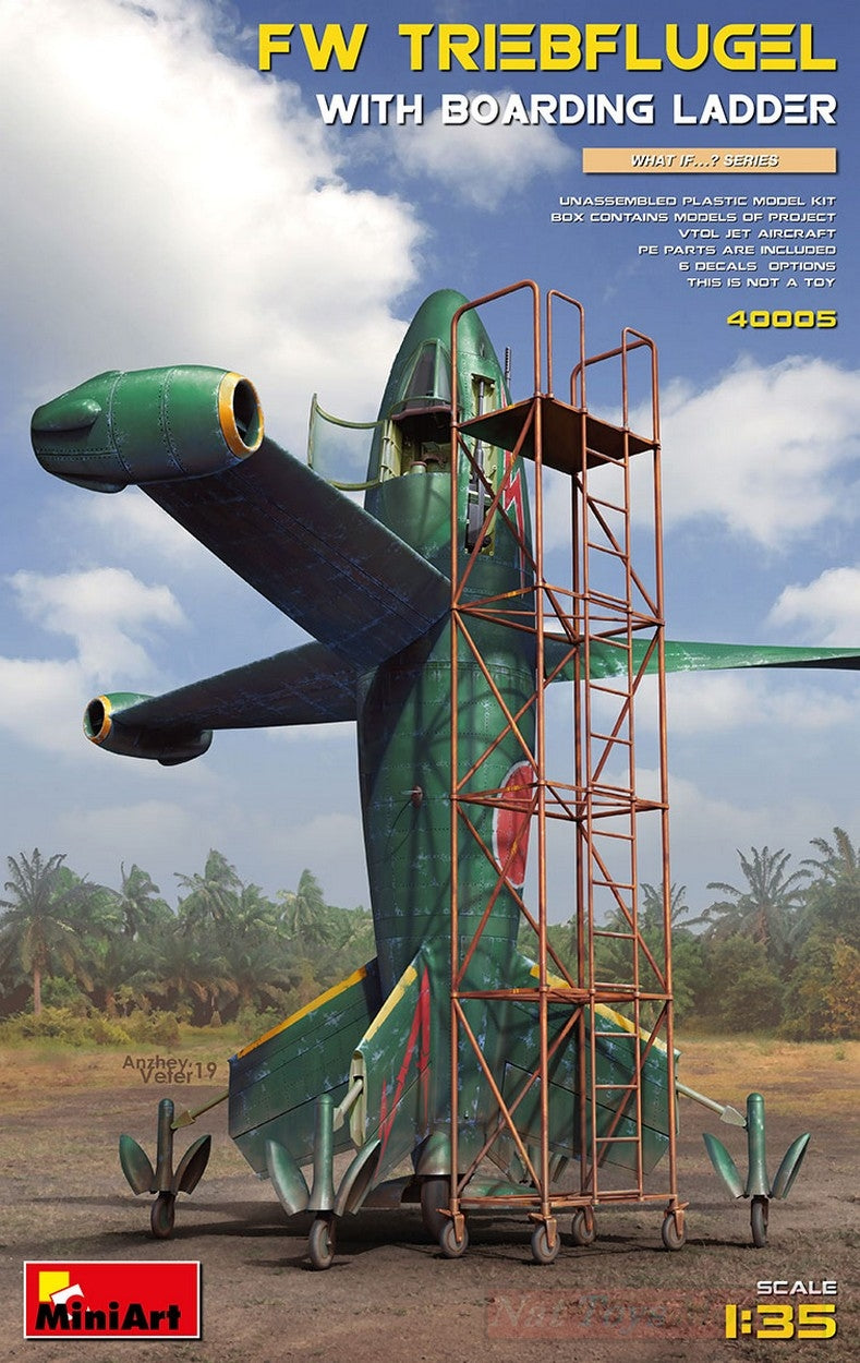 KIT DA MONTARE IN SCALA COMPATIBILE CON FW TRIEBFLUGEL WITH BOARDING LADDER KIT 1:35 MINIART MIN40005