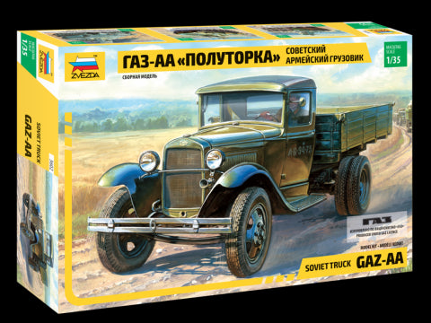 KIT D'ASSEMBLAGE À L'ÉCHELLE COMPATIBLE AVEC LE KIT DE CAMION LÉGER SOVIÉTIQUE GAZ AA DE LA Seconde Guerre mondiale 1:35 ZVEZDA Z3602