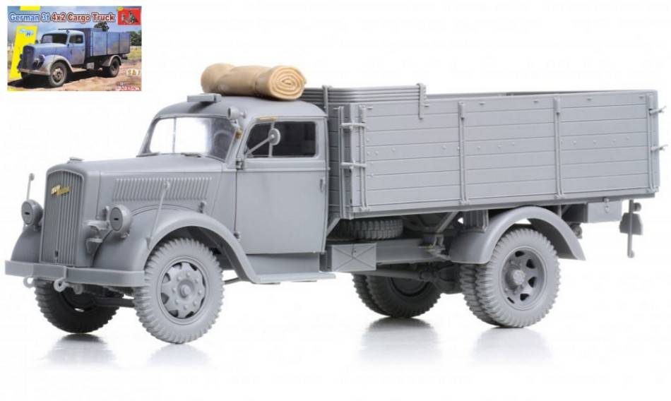 KIT DA MONTARE IN SCALA COMPATIBILE CON GERMAN 3t 4x2 CARGO TRUCK (2 in 1) KIT 1:35 DRAGON D6974