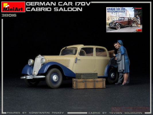 KIT DA MONTARE IN SCALA COMPATIBILE CON GERMAN CAR 170V CABRIO SALOON KIT 1:35 MINIART MIN38016