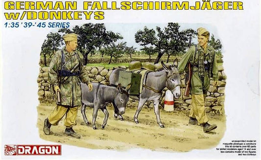 KIT DE MONTAGE À L'ÉCHELLE COMPATIBLE AVEC LE KIT FALLSCHIRMJAGER ALLEMAND AVEC ÂNES 1:35 DRAGON D6077