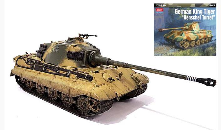 KIT DA MONTARE IN SCALA COMPATIBILE CON GERMAN KING TIGER "HENSCHEL TURRET" KIT 1:72 ACADEMY ACD13423
