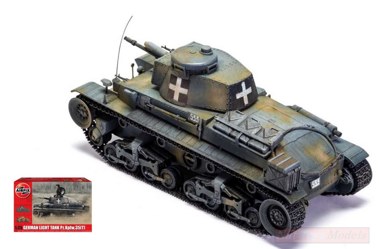 KIT À ASSEMBLER À L'ÉCHELLE COMPATIBLE AVEC LE CHAR LÉGER ALLEMAND Pz.Kpfw.35 (t) KIT 1:35 AIRFIX A1362