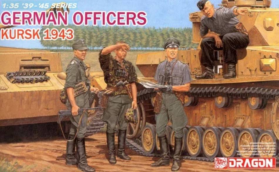 KIT DE MONTAGE À L'ÉCHELLE COMPATIBLE AVEC LES OFFICIERS ALLEMANDS KURK 1943 KIT 1:35 DRAGON D6456