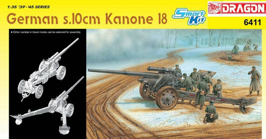 KIT DA MONTARE IN SCALA COMPATIBILE CON GERMAN S 10 cm KANONE KIT 1:35 DRAGON D6411