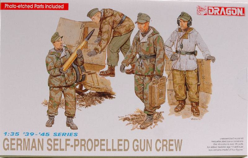 KIT DE MONTAGE À L'ÉCHELLE COMPATIBLE AVEC LE KIT D'ÉQUIPAGE ALLEMAND S.PROP.GUN 1:35 DRAGON D6016