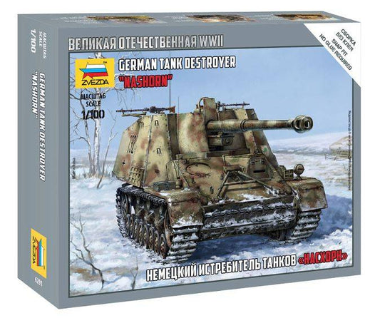 KIT DA MONTARE IN SCALA COMPATIBILE CON GERMAN TANK DESTROYER NASHOM KIT 1:100 ZVEZDA Z6291