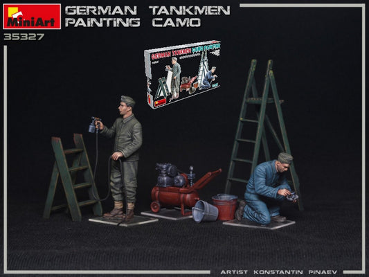 KIT D'ASSEMBLAGE À L'ÉCHELLE COMPATIBLE AVEC LE KIT DE CAMO DE PEINTURE DE TANKMEN ALLEMAND 1:35 MINIART MIN35327