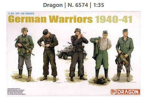KIT DE MONTAGE À L'ÉCHELLE COMPATIBLE AVEC LES GUERRIERS ALLEMANDS 1940-41 KIT 1:35 DRAGON D6574