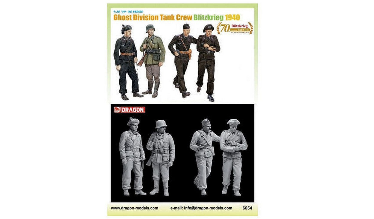 KIT DA MONTARE IN SCALA COMPATIBILE CON GHOST DIVISION TANK CREW KIT 1:35 DRAGON D6654