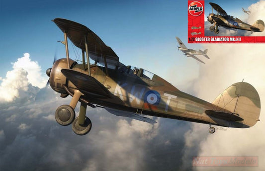 KIT DE MONTAGE À L'ÉCHELLE COMPATIBLE AVEC LE KIT GLOSTER GLADIATOR MK.I/MK.II 1:72 AIRFIX A02052A