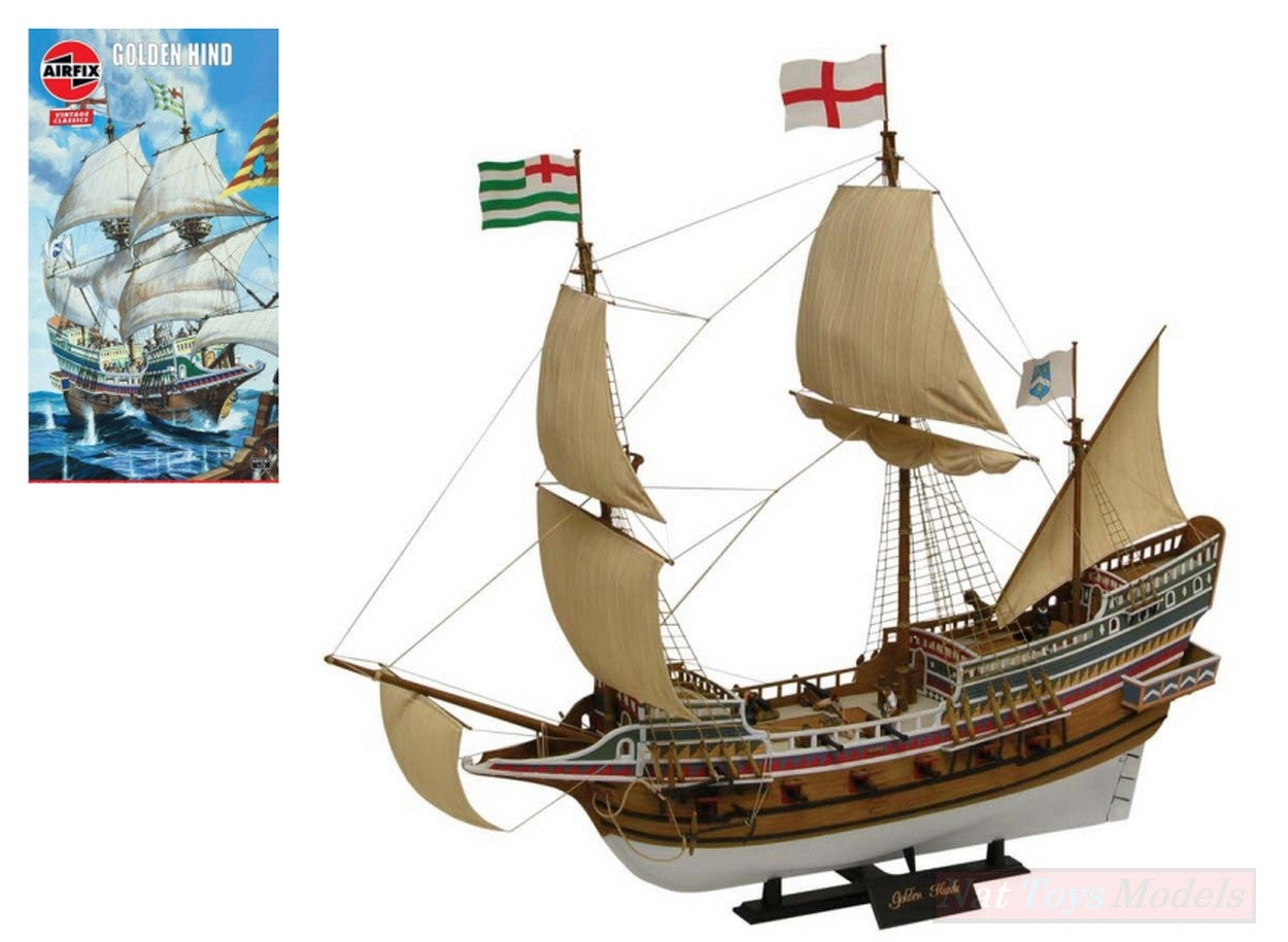KIT D'ASSEMBLAGE À L'ÉCHELLE COMPATIBLE AVEC GOLDEN HIND AIRFIX VINTAGE CLASSIC KIT 1:72 AIRFIX A09258V