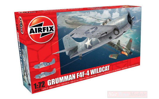 KIT DE MONTAGE À L'ÉCHELLE COMPATIBLE AVEC LE KIT GRUMMAN F4F-4 WILDCAT 1:72 AIRFIX AX2070