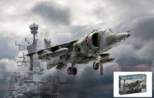 KIT À ASSEMBLER À L'ÉCHELLE COMPATIBLE AVEC HARRIER GR.3 KIT 1:72 ITALERI IT1401