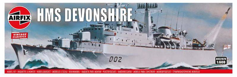 KIT DE MONTAGE À L'ÉCHELLE COMPATIBLE AVEC LE KIT HMS DEVONSHIRE 1:600 ​​​​AIRFIX A03202V