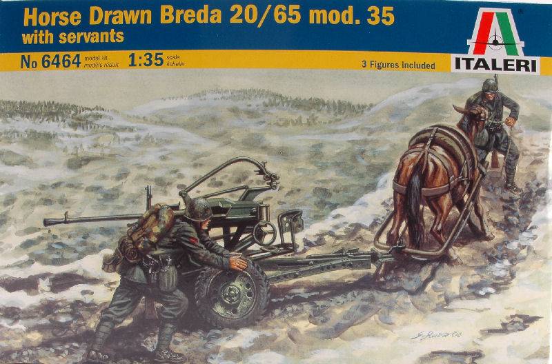 KIT DA MONTARE IN SCALA COMPATIBILE CON HORSE DRAWN BREDA 20 KIT 1:35 ITALERI IT6464