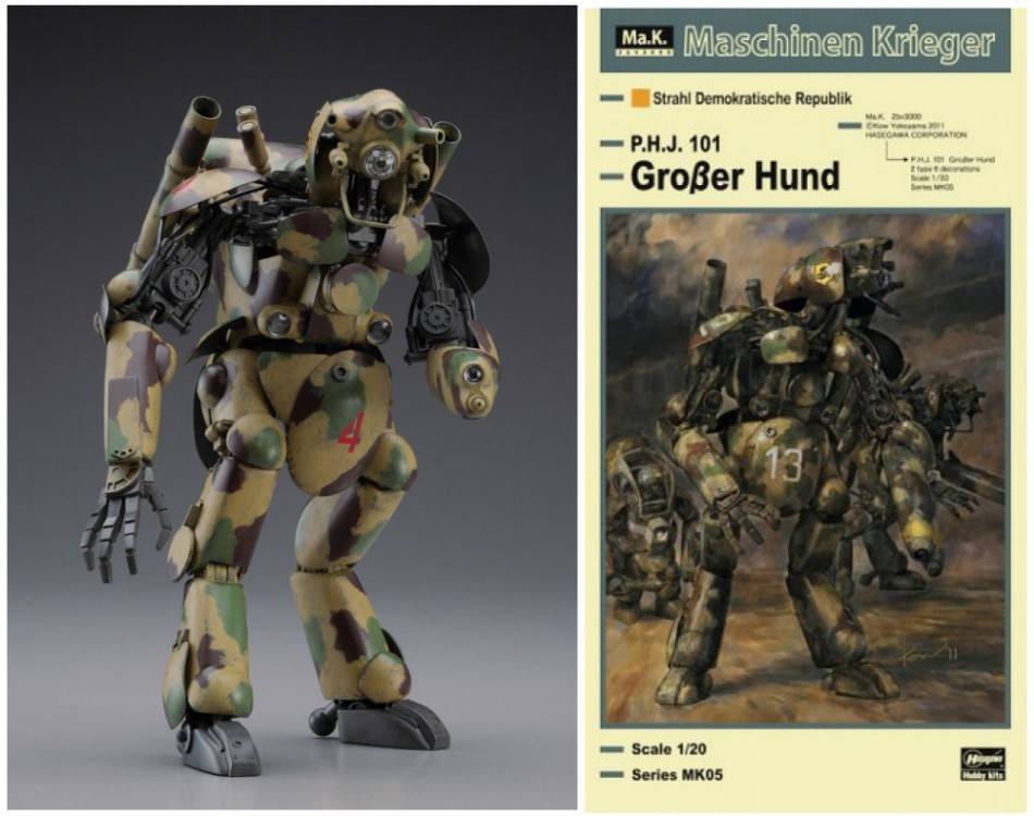 SCALE ASSEMBLY KIT COMPATIBLE WITH HUMANOID UNMANNED GROBER HUND KIT 1:20 HASEGAWA HASMK05