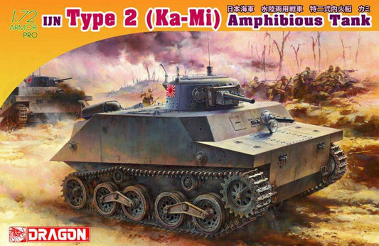 KIT DA MONTARE IN SCALA COMPATIBILE CON IJN TYPE 2 KA-MI AMPHIBIOUS TANK KIT 1:72 DRAGON D7435