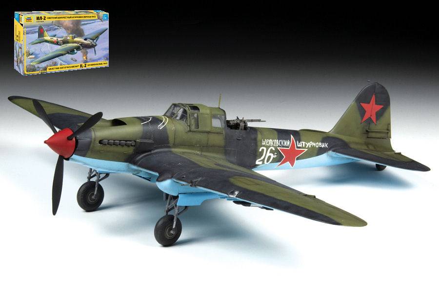 KIT DE MONTAGE À L'ÉCHELLE COMPATIBLE AVEC LE KIT IL-2 STORMOVIK MOD.1943 1:48 ZVEZDA Z4826