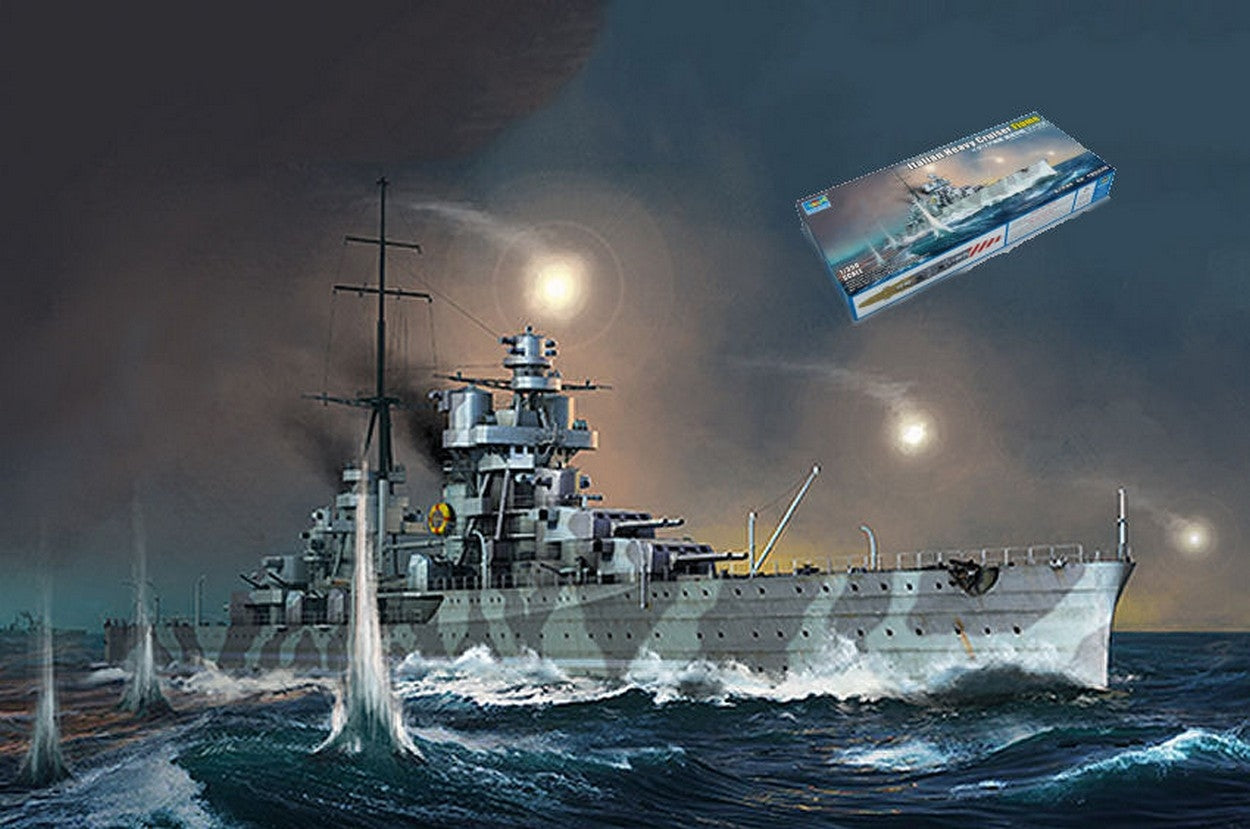 KIT DE MONTAGE À L'ÉCHELLE COMPATIBLE AVEC LE CROISEUR ITALIEN FIUME 1931 KIT 1:350 TRUMPETER TP5348