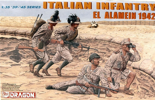 KIT DE MONTAGE À L'ÉCHELLE COMPATIBLE AVEC L'INFANTERIE ITALIENNE EL ALAMEIN 1942 KIT 1:35 DRAGON D6391