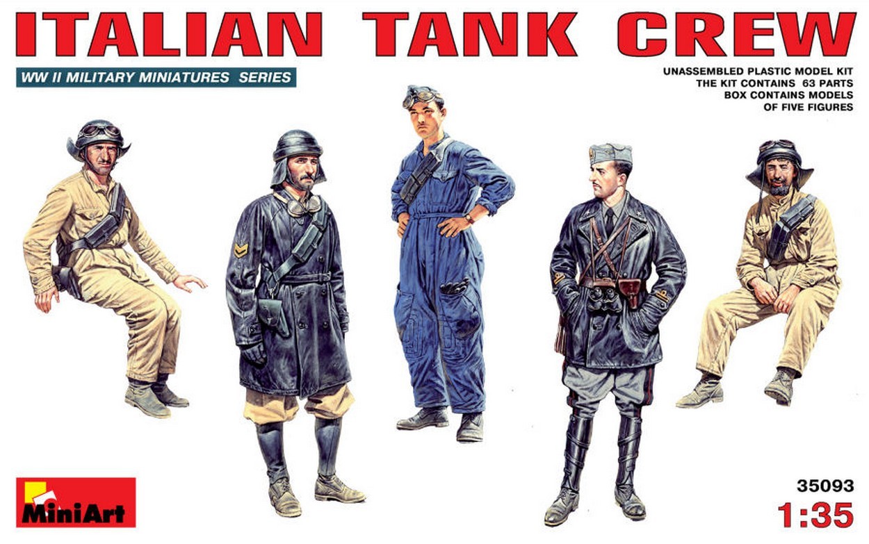 KIT DA MONTARE IN SCALA COMPATIBILE CON ITALIAN TANK CREW KIT 1:35 MINIART MIN35093