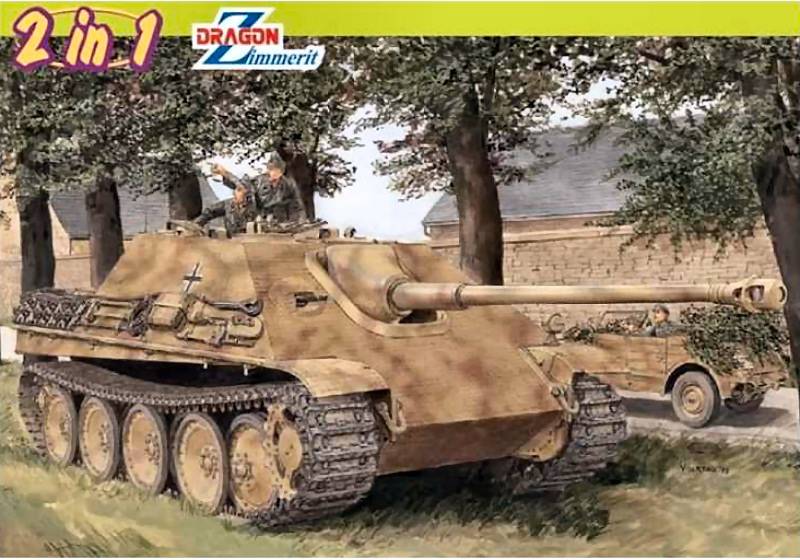 KIT DA MONTARE IN SCALA COMPATIBILE CON JAGDPANTHER AUSF. G1 (2 in 1)  KIT 1:35 DRAGON D6846