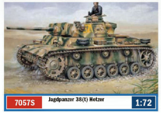 KIT DE MONTAGE À L'ÉCHELLE COMPATIBLE AVEC JAGDPANZER 38 (T) HETZER KIT 1:72 ITALERI IT7057