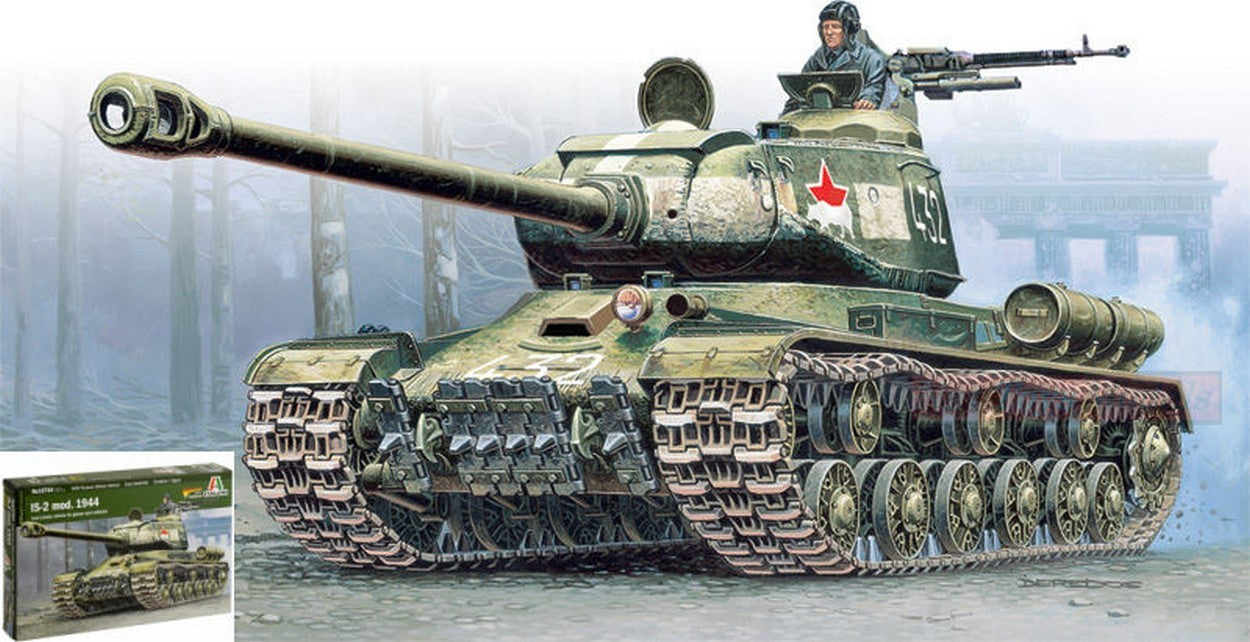 KIT DA MONTARE IN SCALA COMPATIBILE CON JOSEF STALIN JS-2 (TANK DRIVER INCLUDED) KIT 1:56 ITALERI IT15764