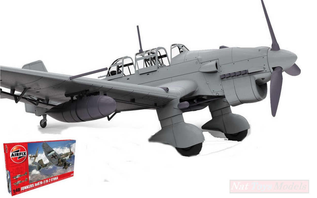 KIT DE MONTAGE À L'ÉCHELLE COMPATIBLE AVEC LE KIT JUNKERS JU87R-2/B-2 STUKA 1:48 AIRFIX A07115