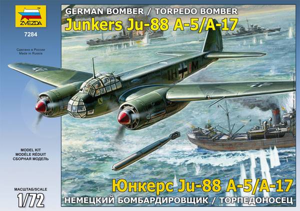 KIT DE MONTAGE À L'ÉCHELLE COMPATIBLE AVEC LE KIT JUNKERS JU88 A-17/A-5 1:72 ZVEZDA Z7284