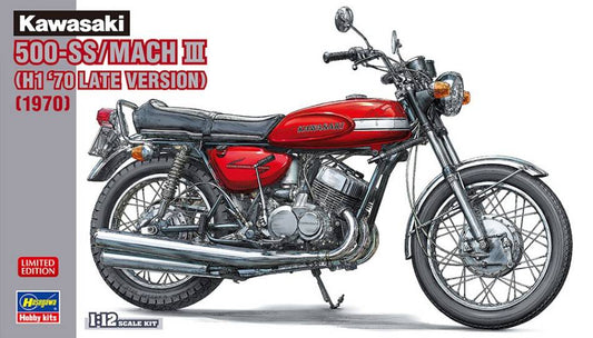 SCALE ASSEMBLY KIT COMPATIBLE WITH KAWASAKI 500-SS MACH III KIT 1:12 HASEGAWA HA21731