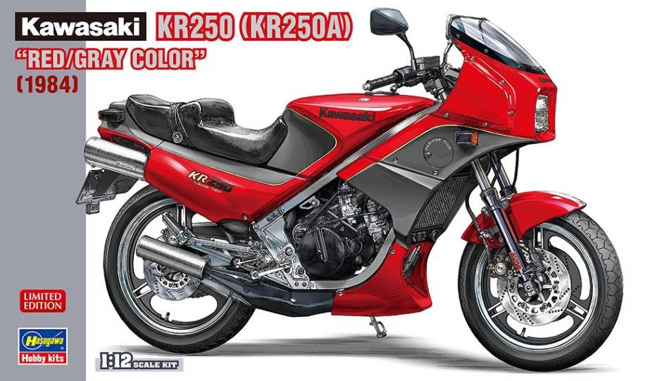 KIT DA MONTARE IN SCALA COMPATIBILE CON KAWASAKI KR250 KIT 1:12 HASEGAWA HA21751