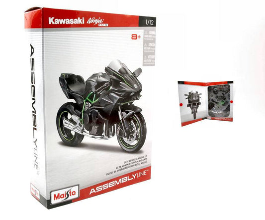 SCALE ASSEMBLY KIT COMPATIBLE WITH KAWASAKI NINJA H2R BLACK KIT 1:12 MAISTO MI39198