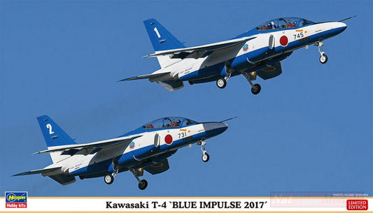 KIT DE MONTAGE À L'ÉCHELLE COMPATIBLE AVEC KAWASAKI T4 BLUE IMPULS 2017 2 KIT BAUSATZE 1:72 HASEGAWA HA02249