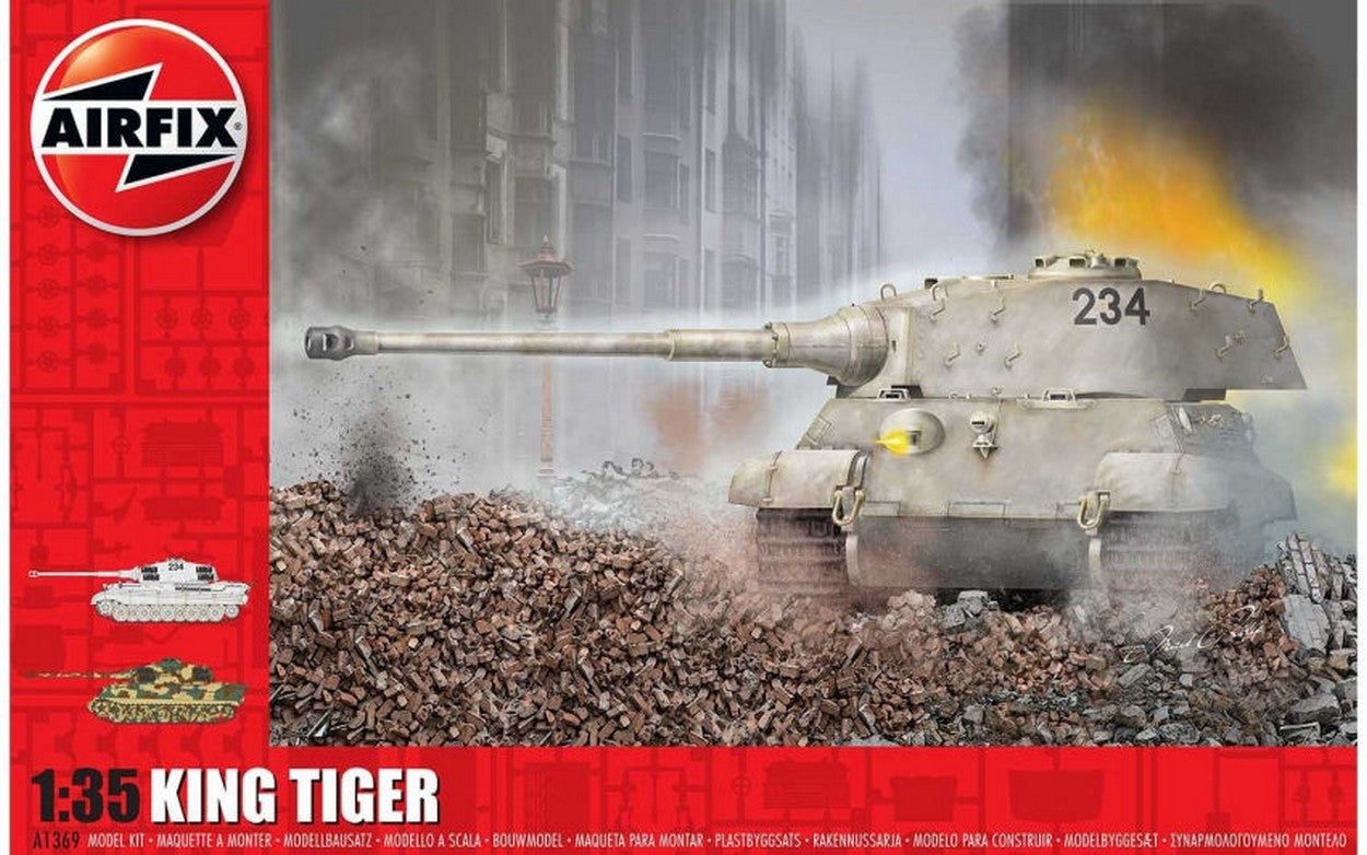 KIT DA MONTARE IN SCALA COMPATIBILE CON KING TIGER KIT 1:35 AIRFIX A1369