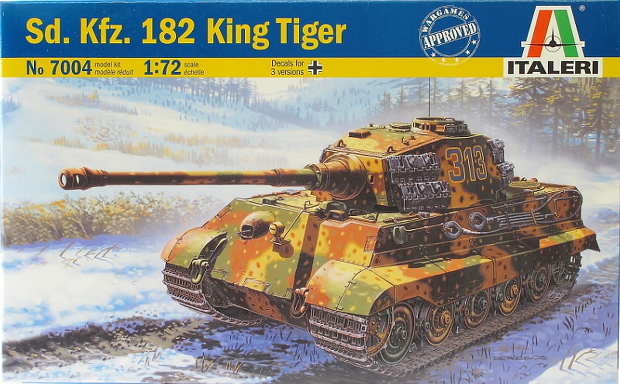 KIT À ASSEMBLER À L'ÉCHELLE COMPATIBLE AVEC LE KIT KING TIGER 1:72 ITALERI IT7004