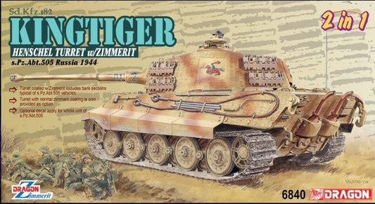 KIT DA MONTARE IN SCALA COMPATIBILE CON KINGTIGER HENSCHEL 505 KIT 1:35 DRAGON D6840