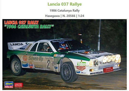 KIT DA MONTARE IN SCALA COMPATIBILE CON LANCIA 037 CATALUNYA RALLY 1986 KIT 1:24 HASEGAWA HA20566